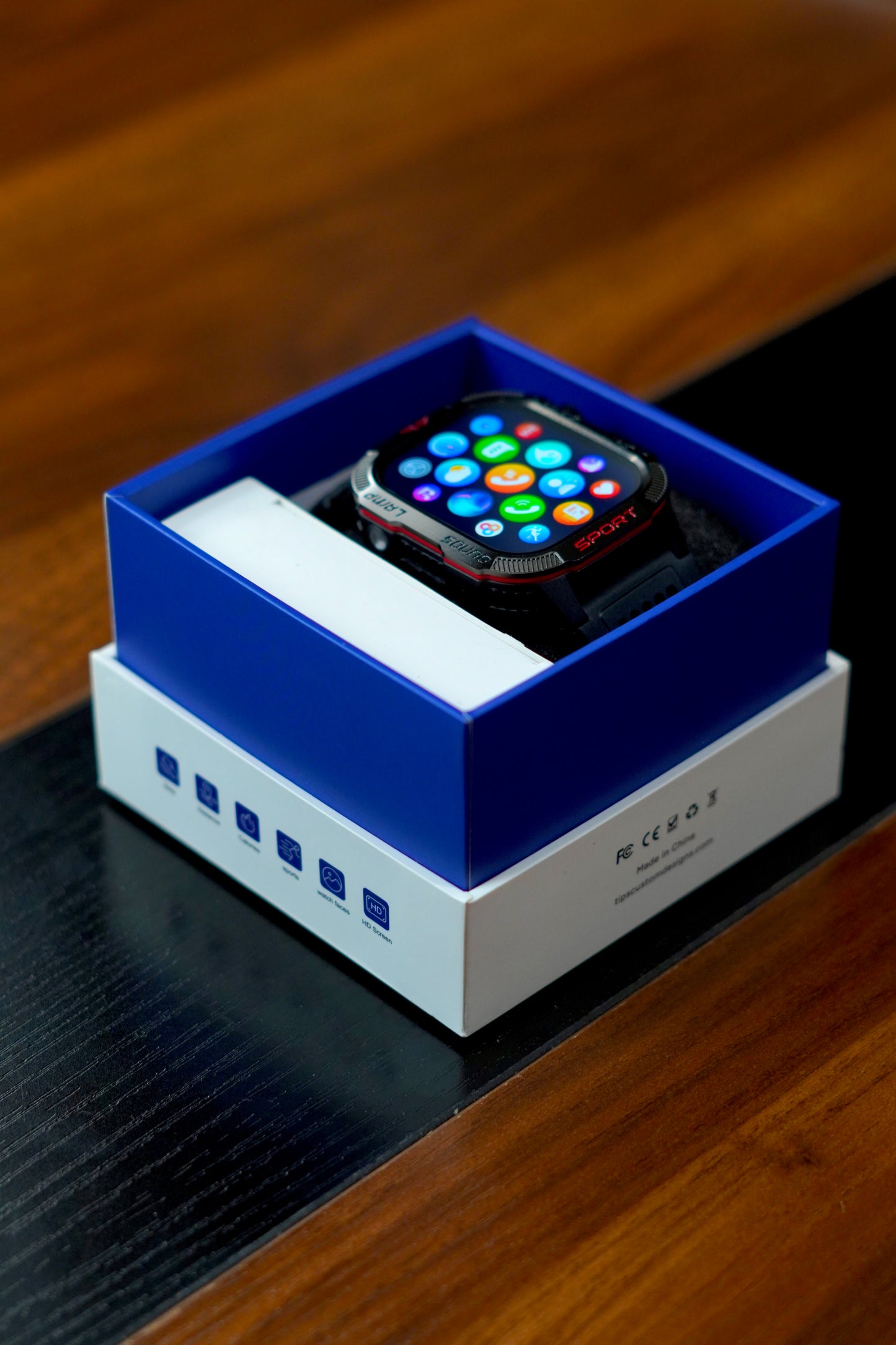 LOPEZ TIPS SMARTWATCH Ultimate Outdoor Smartwatch for Men LED Flashlight UV Money Detector